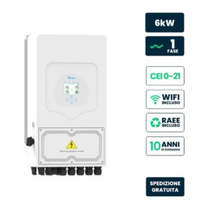 Inverter fotovoltaico deye monofase ibrido 6kW CEI 0-21