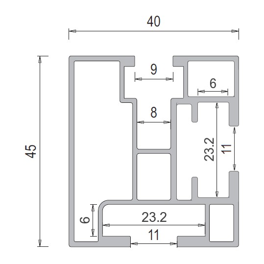 Profilo strutturale in alluminio VM-SS5697